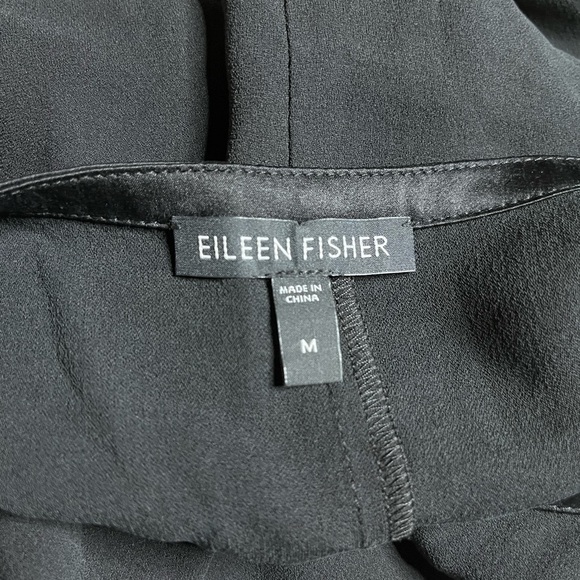 EUC Eileen Fisher- 100% Silk Black Dress. Size M - Picture 4 of 7